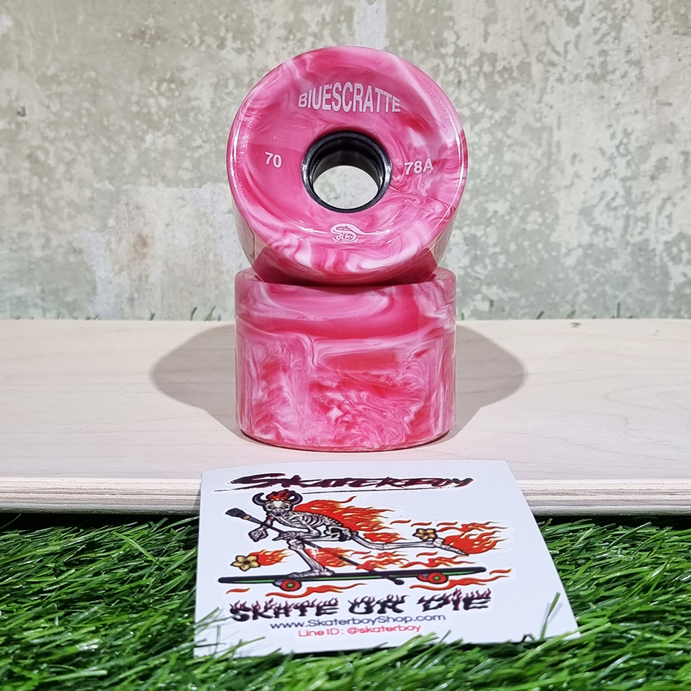 [0317] ล้อสเก็ตบอร์ด 70x50 78A ลายหินอ่อน ลูกกวาด ดินน้ำมัน BlueScratte