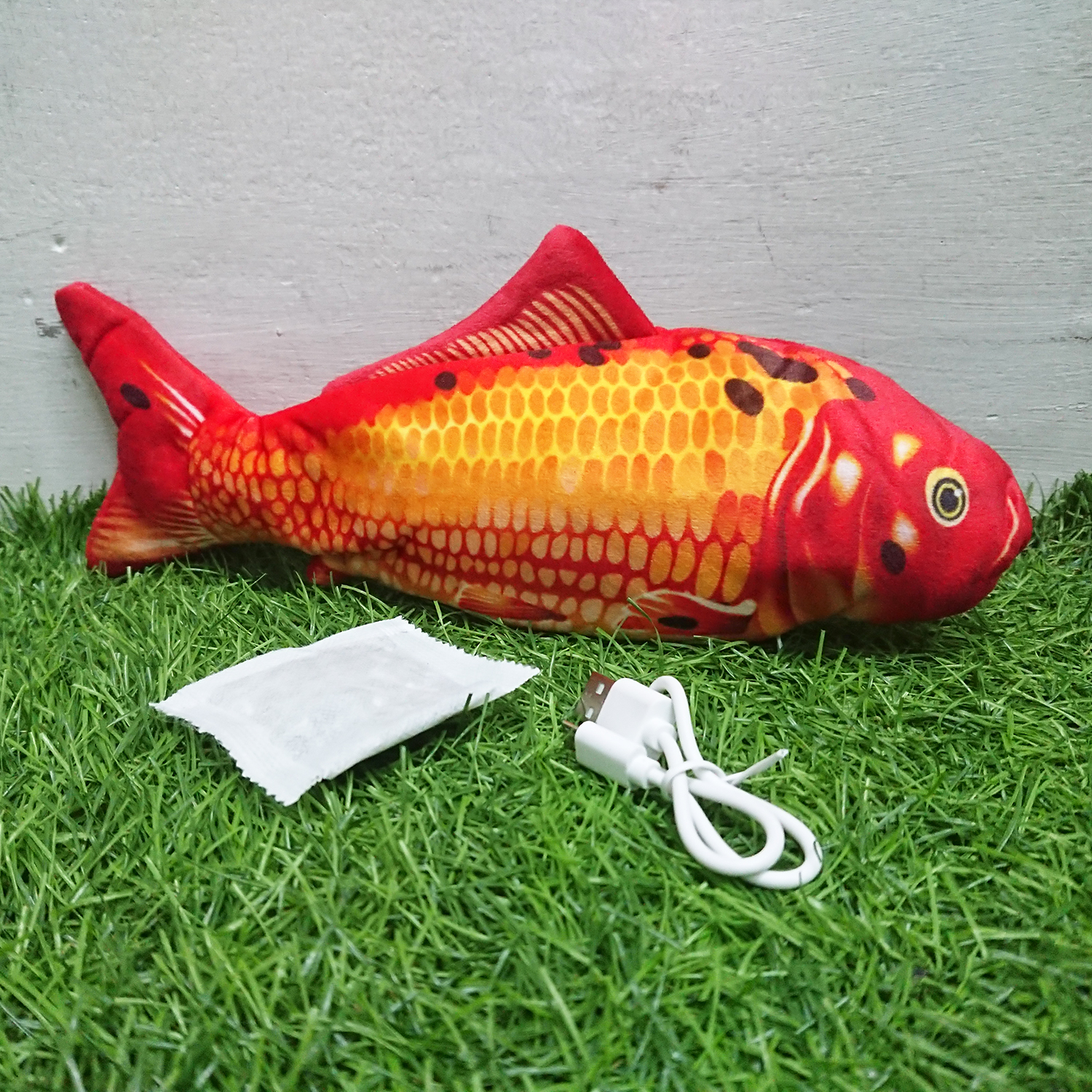 [1100] ของเล่นแมว ปลาสด ดิ้นได้ เลือกได้ 16 สายพันธุ์ ชาร์จ USB ฟรี ซอง Catnip ตำแยแมว