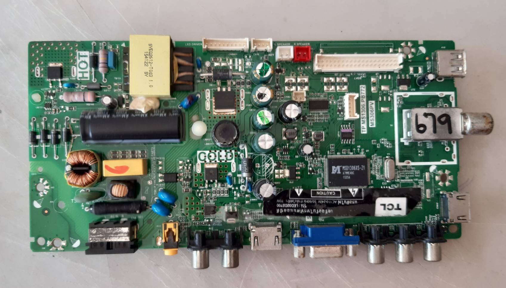 อันที่ 679 TCL 32D2700 ซีสเตร็ม MS306PV TP.MS1306.PB772 ดีเทสแล้ว