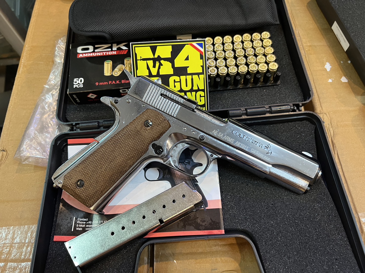 AKSA COLT 1911 ลาย Series 80 สีเงินเงา