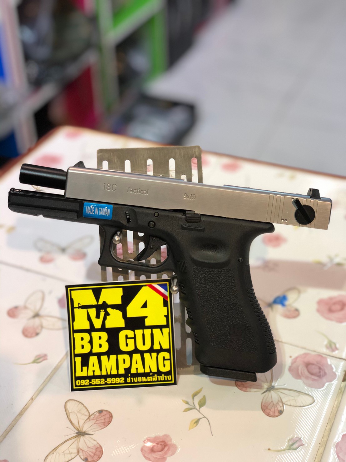 WE G18C Glock18C GEN3 Full Auto สีเงิน