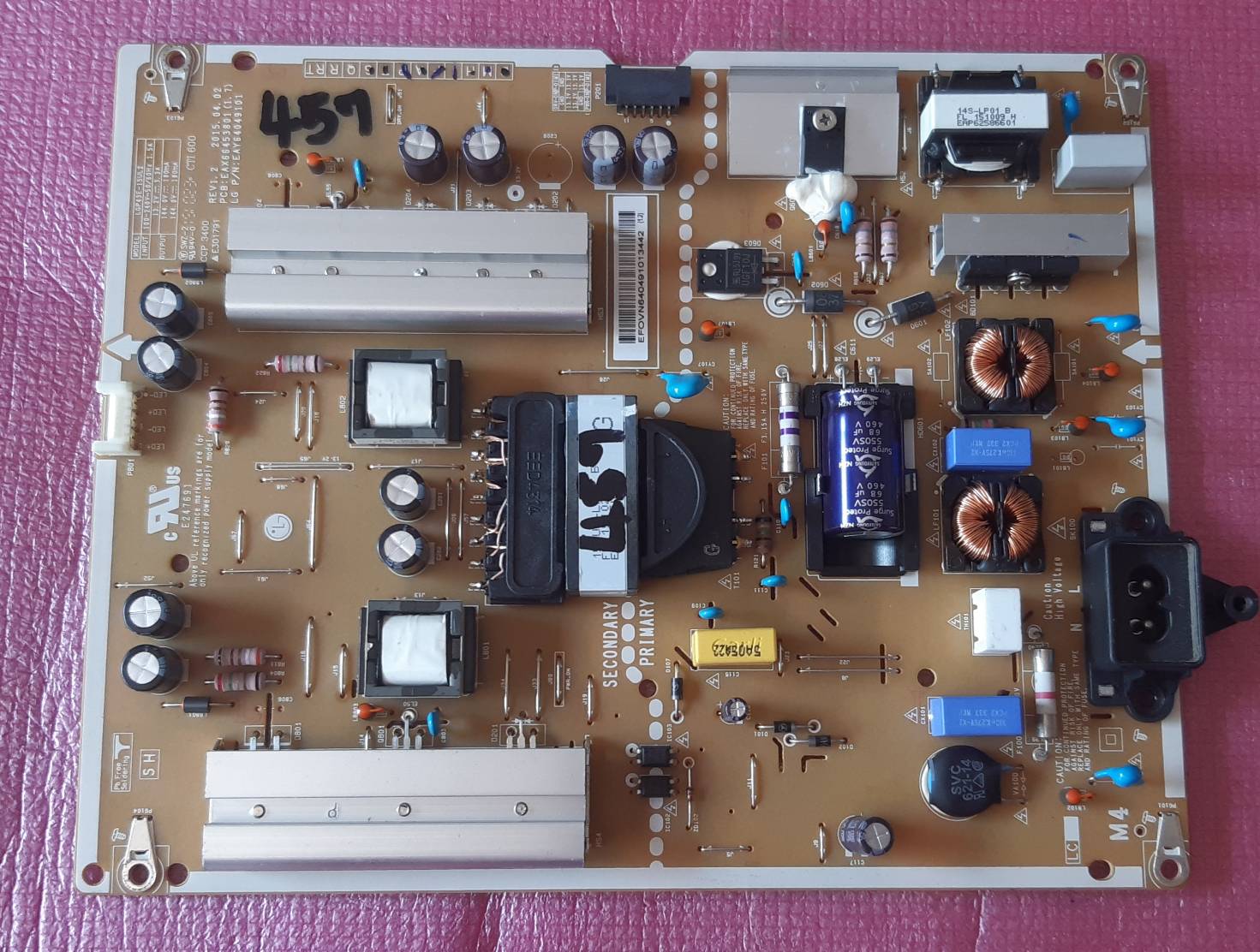 อันที่ 457 LG 43UF680T ซัฟฟลาย EAX66453801 ดีเทสแล้ว