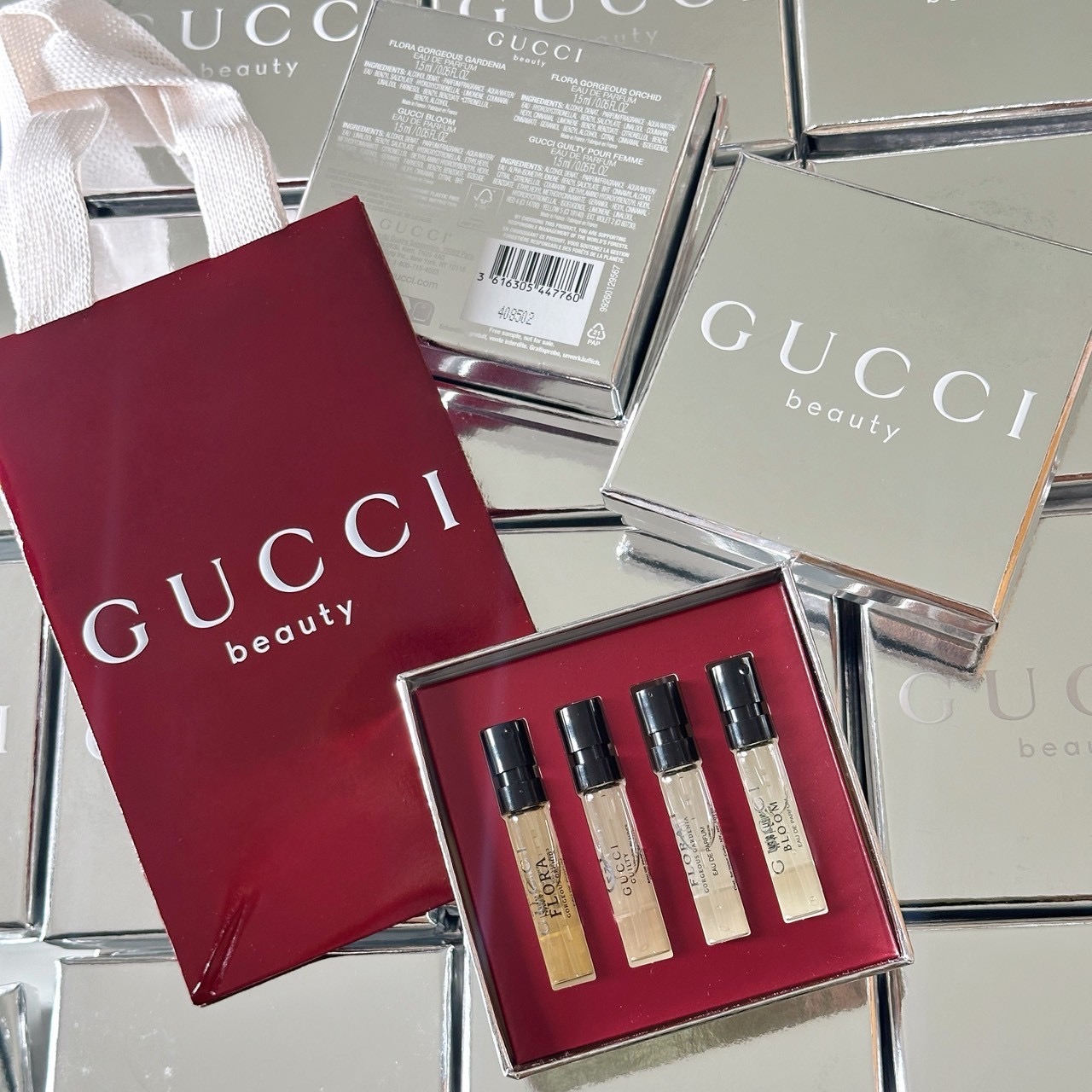 Gucci Sample Vial Set 4 Pcs. - กล่องเงิน (1.5 ml x 4 )