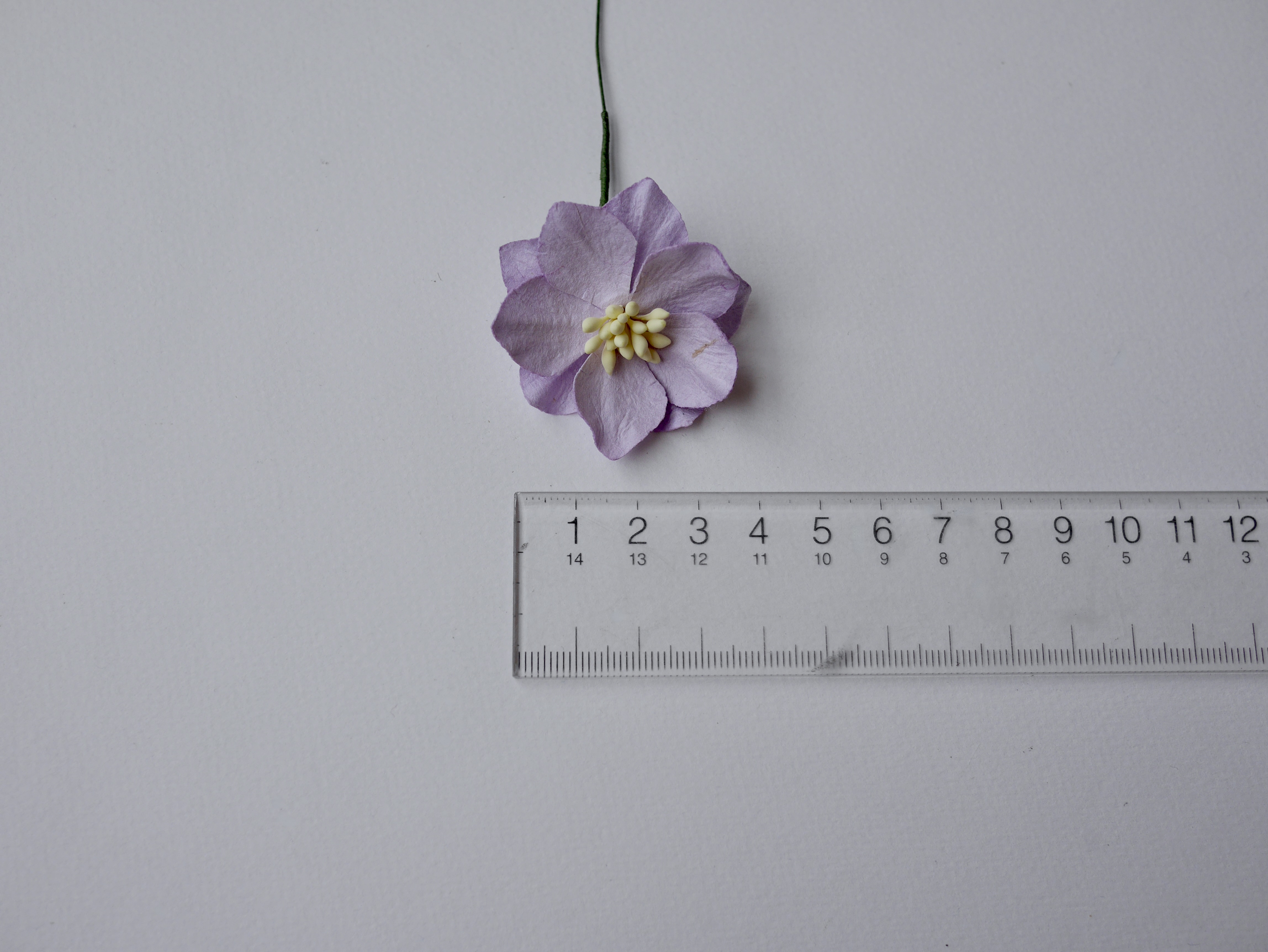 ดอกไม้กระดาษสา ดอกโลตัสอินโดนิเซียกระดาษ ดอกไม้กระดาษสาราคาส่ง ดอกไม้กระดาษสำหรับตกแต่งของชำร่วย งานแต่งงาน ทำช่อดอกไม้ติดอกเจ้าบ่าว ข้อมือดอกไม้เจ้าสาว ขนาด3.5 cm. 25 ดอก สีวม่วงพาสเทล 188 Paper flowers supplies: DIY wedding tools Big Cherry blossom (Lot