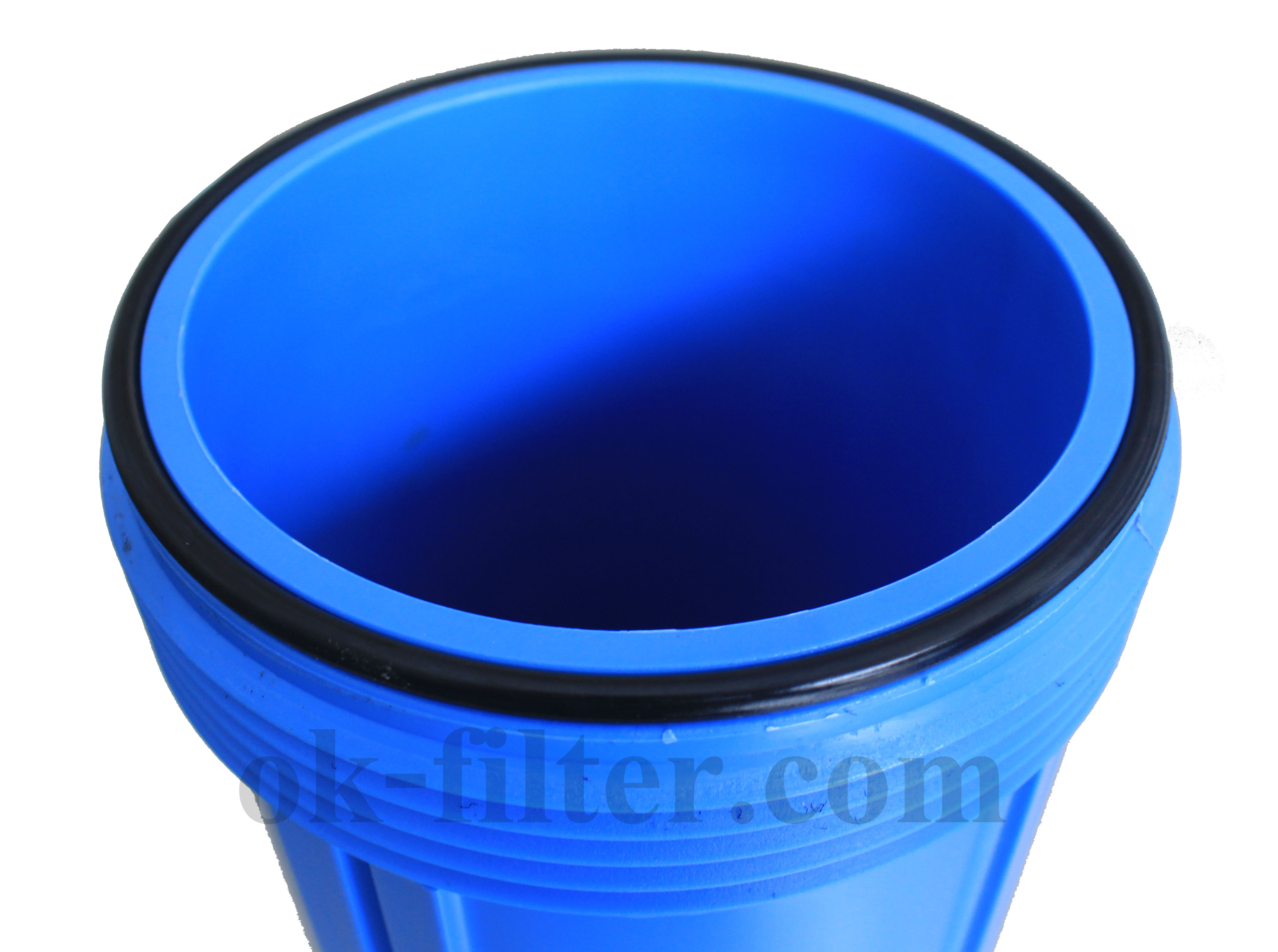 กระบอกกรองน้ำ Housing Big Blue สีน้ำเงิน-ทึบ 10 นิ้ว รูเกลียวทองเหลือง 1 นิ้ว (ครบชุดไม่รวมไส้กรอง) Cascade