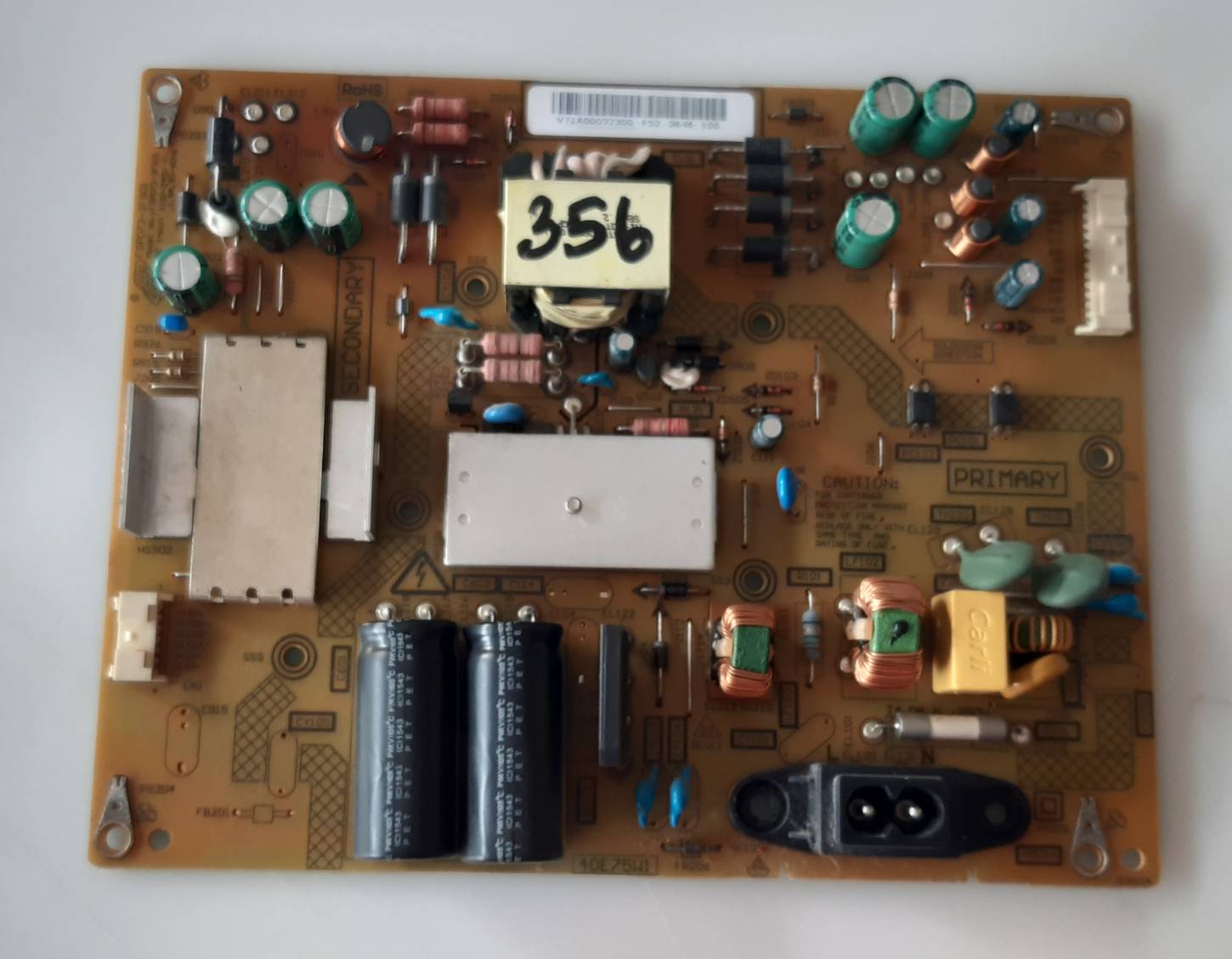 อันที่ 356 TOSHIBA 40L2550VT ซัฟฟลาย V71A00032300 ดีเทสแล้ว