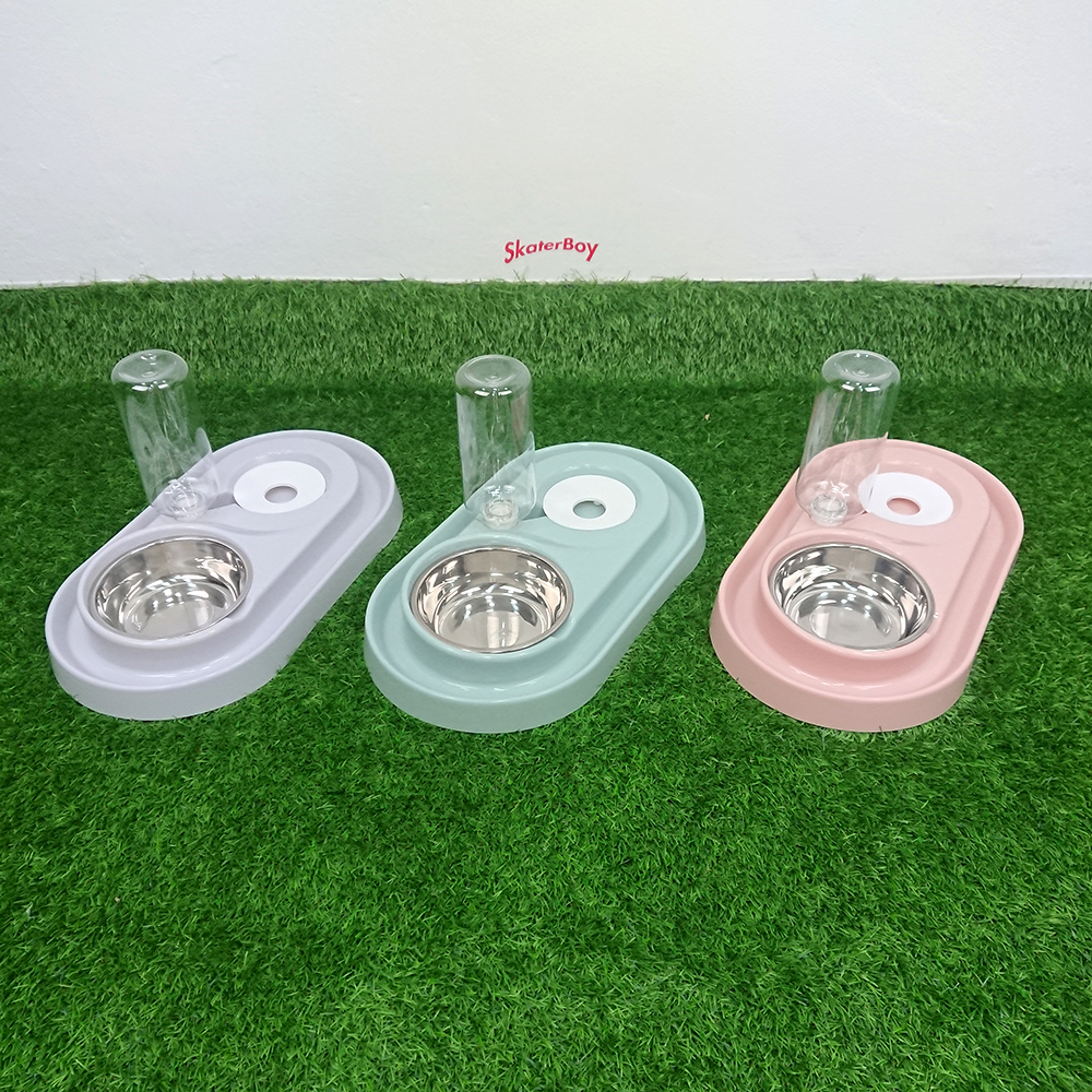 [1100] ชามให้น้ำ ให้อาหารสด สุนัข แมว ทำความสะอาดง่าย มีช่องน้ำหล่อกันมดขึ้น