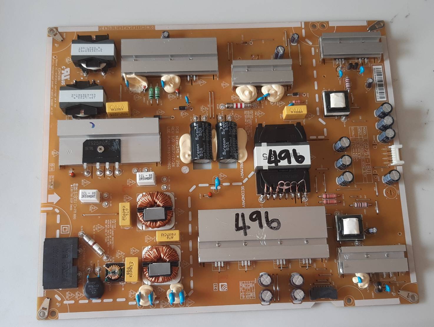อันที่ 496 LG 75UK6500PTB ซัฟฟลาย EAY64908601 ดีเทสแล้ว