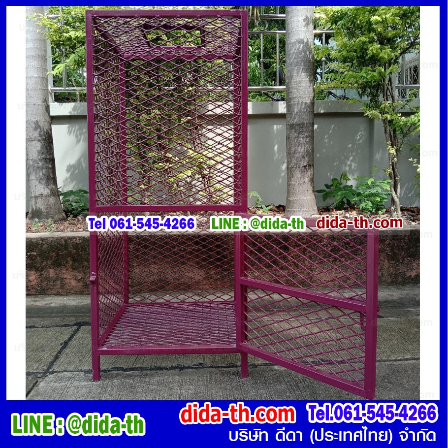 ตะแกรงทิ้งขยะขนาดใหญ่แบบมีประตู