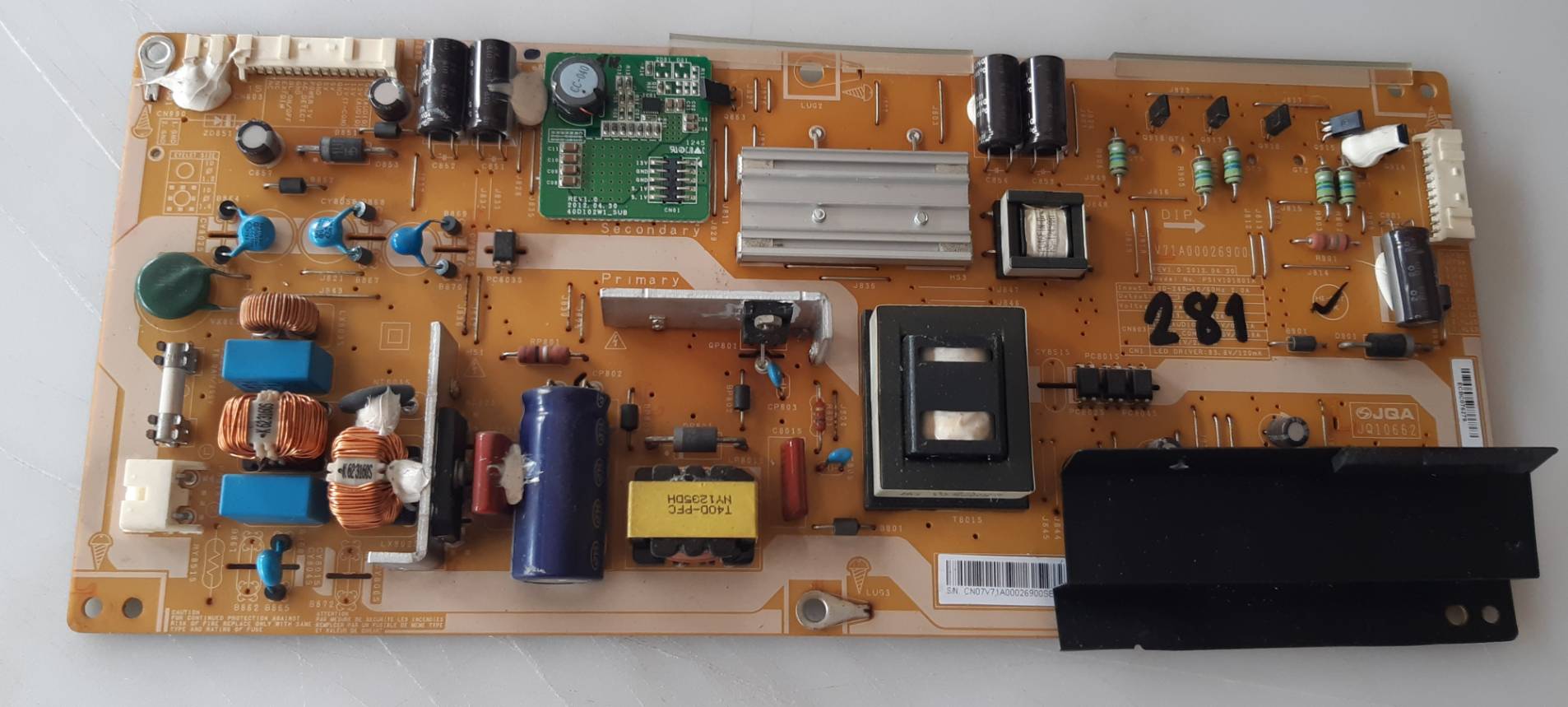 อันที่ 281 TOSHIBA 40PB200T ซัฟฟลาย V71A00026900 ดีเทสแล้ว