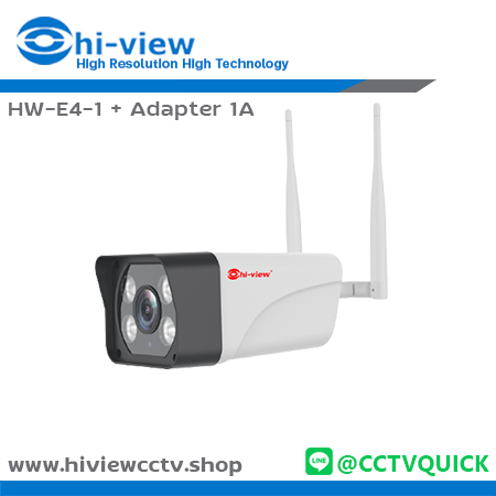 กล้องวงจรปิด HIVIEW IP รุ่น HW-E4-1 + Adapter 1A ความละเอียด 3 ล้านพิกเซล