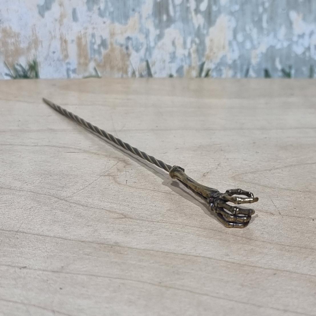 [1007] ไม้แยงทองเหลือง 12cm ลาย Vintage เข็มเกลียว cigar pass accessories smoking set