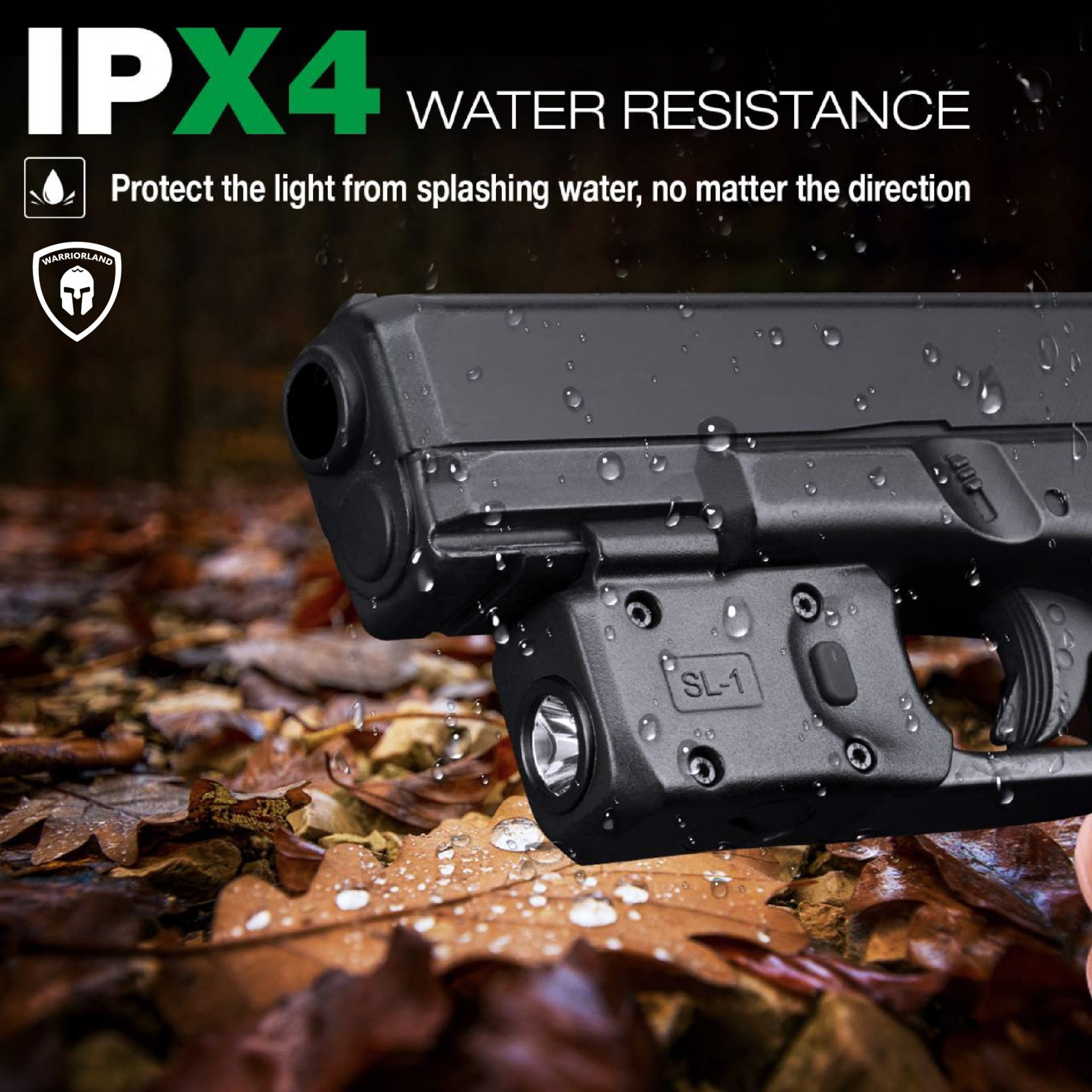 ไฟฉาย Warriorland SL-1 + ซองพกใน Kydex Glock 17/19/21/22 (Gen 3-5) & Glock 23/32 (Gen 4) (K2460)