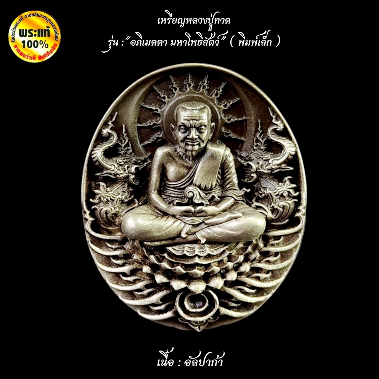 เหรียญหลวงปู่ทวด รุ่น " อภิเมตตา มหาโพธิสัตว์ " ( พิมพ์เล็ก )