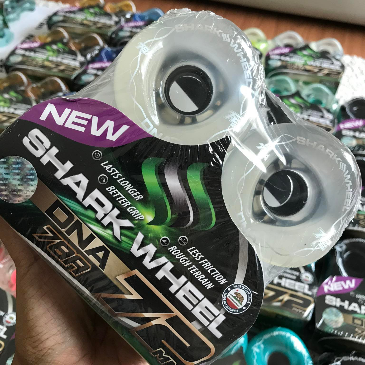 [0317] ล้อ shark wheel ขนาด 60mm 72mm ความแข็ง 78A ล้อดีดหิน US import วิ่งทางขรุขระ
