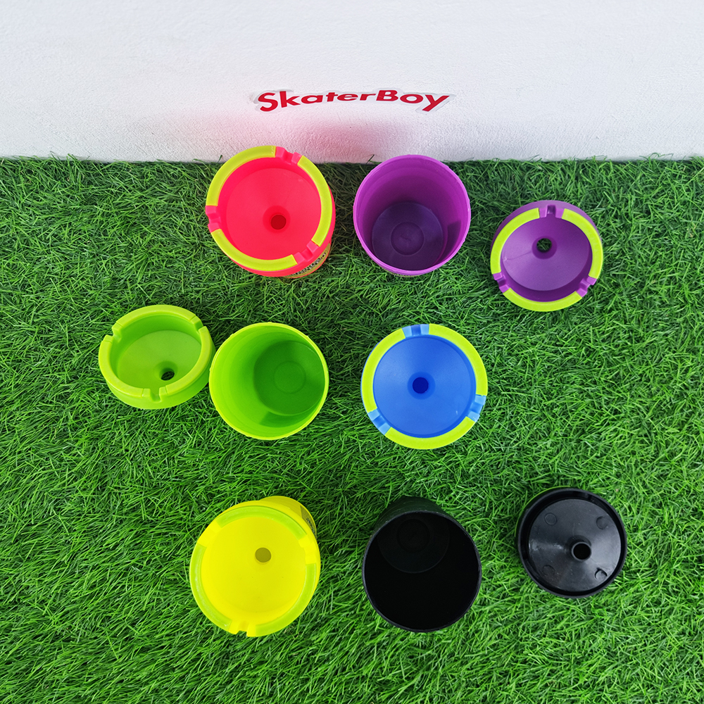 [1007] ถังขยะพกพา ติดรถ ทรงแก้วหาที่วางง่าย ทนความร้อน ฝาปิดมิดชิด