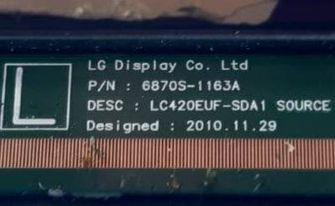 ขายจอ เครื่องที่ A5036 LG 42LV3730 ทีคอน 6870C-0368A ทีบาร์ 6870S-1163A 6870S-1164A ของถอดจากเครื่อง
