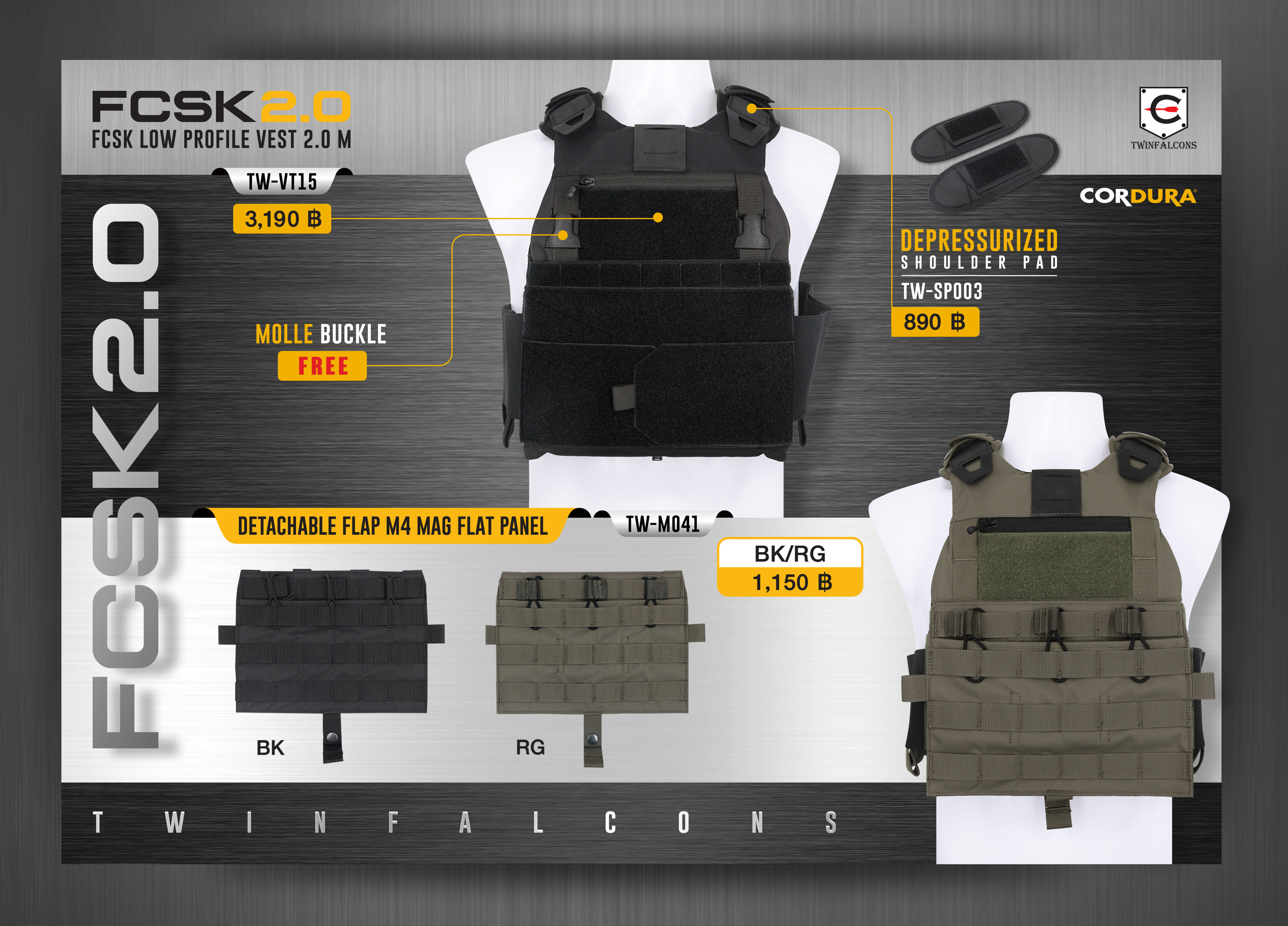FCSK 2.0 Plate Carrier (Twinfalcons) / ซองแม็กกาซีน (Twinfalcons)