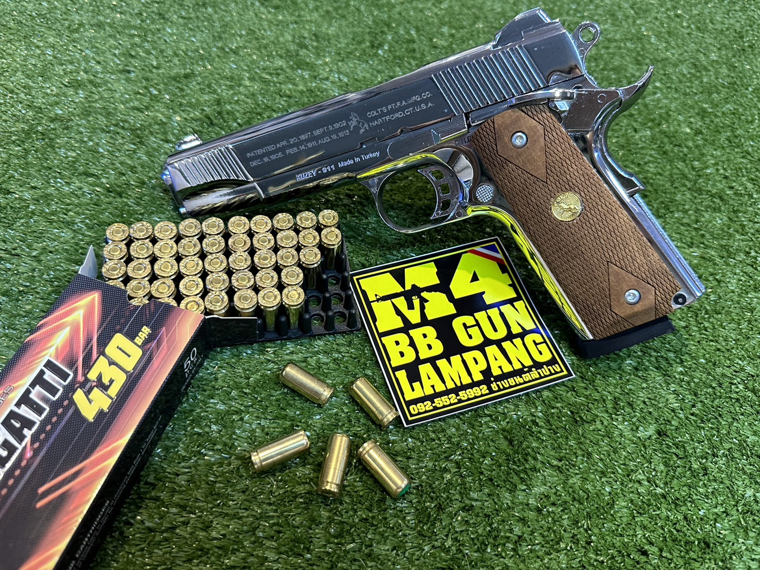 KUZEY M1911 ลาย 100 YEARS ลำกล้อง 5" เงินเงา