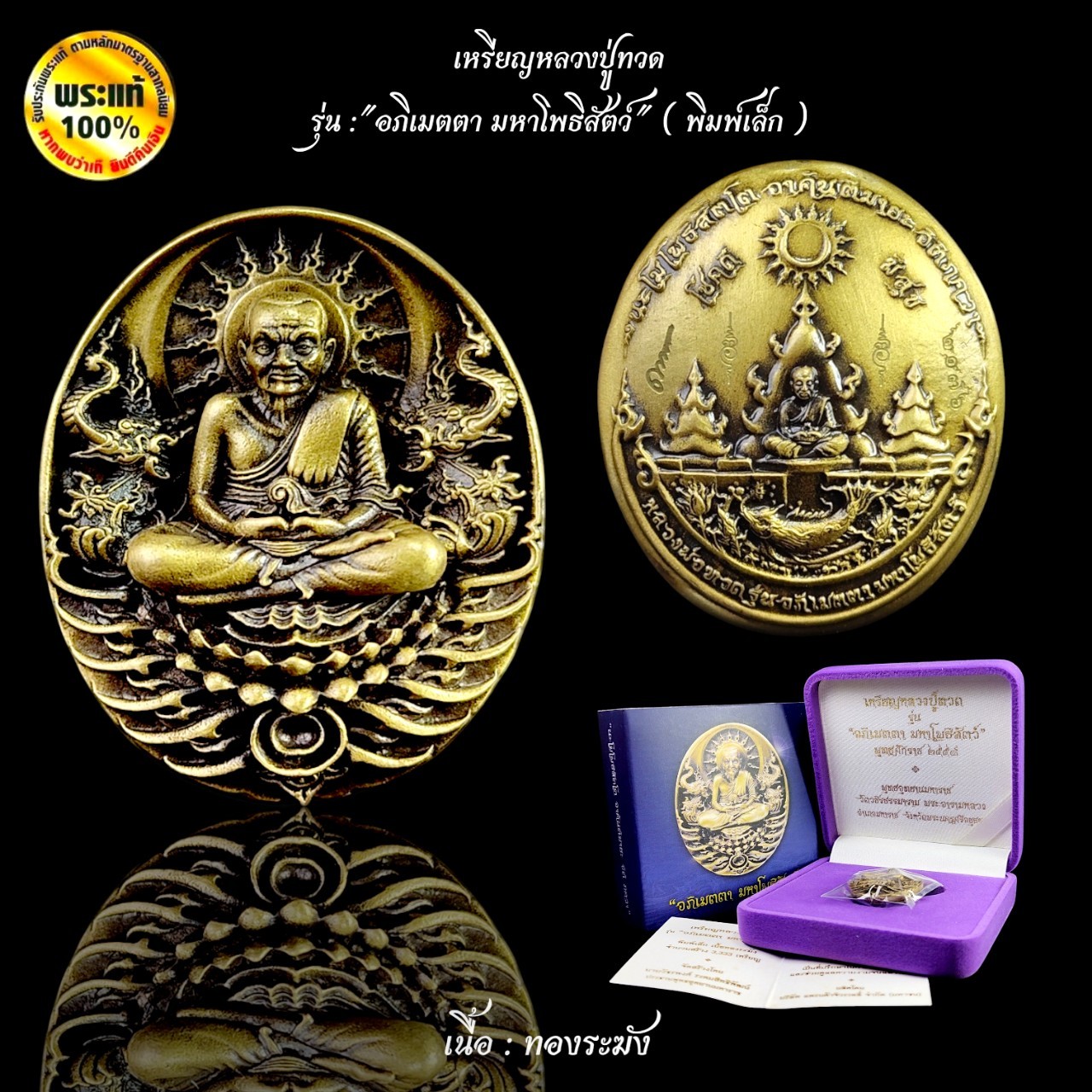 เหรียญหลวงปู่ทวด รุ่น " อภิเมตตา มหาโพธิสัตว์ " ( พิมพ์เล็ก )