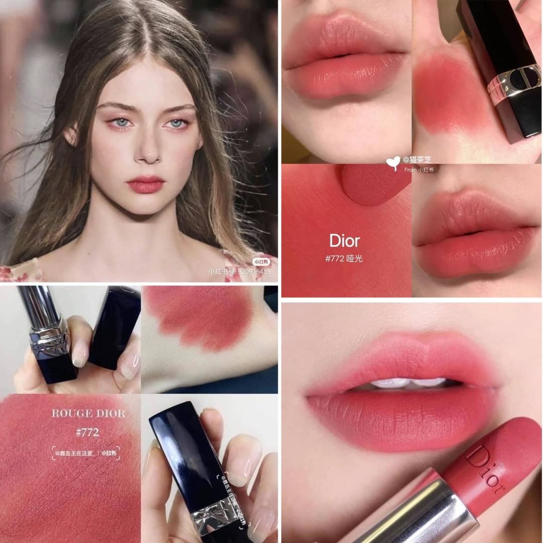 เซ็ทลิปสติก Dior Rouge Lipstick Mini Set 2 Pcs. with Lipstick Case กล่องสีแดง