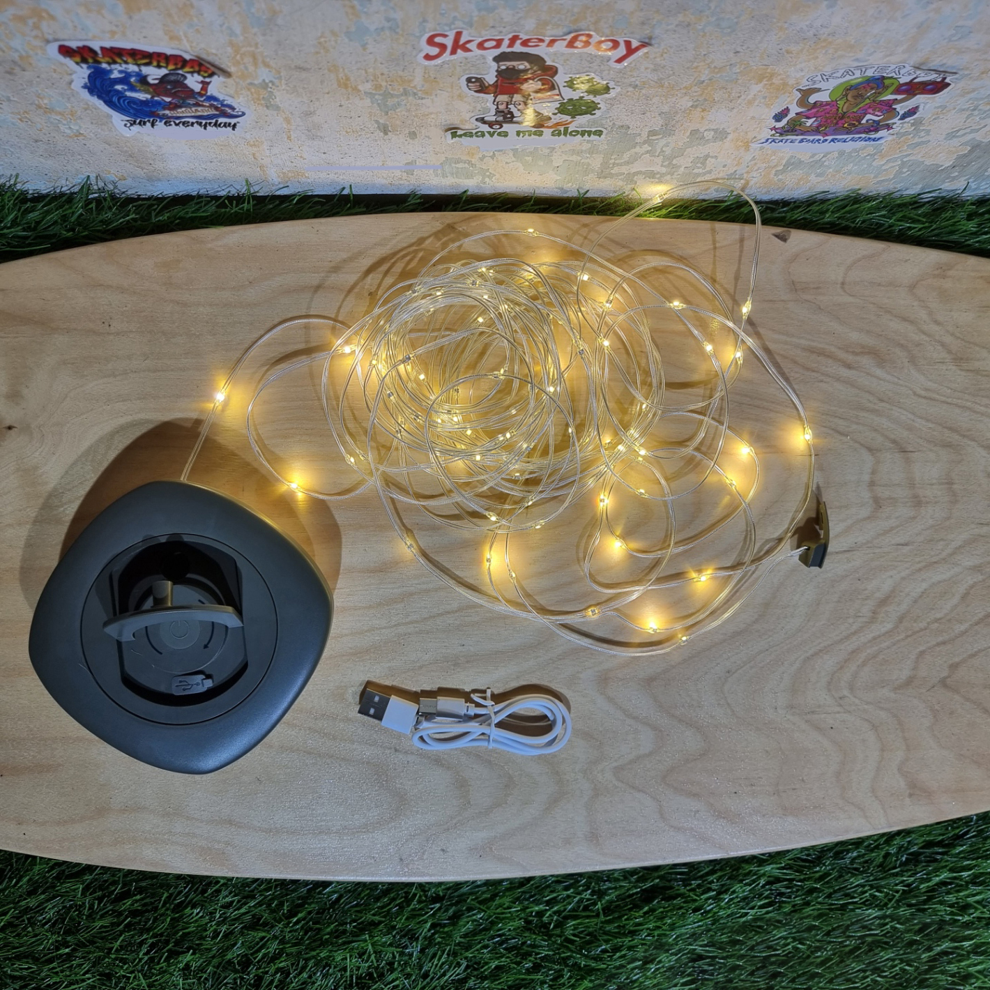 [1200] ไฟตกแต่งกันน้ำ 10m แขวนได้ เก็บง่าย สายไม่พัน ชาจ type c สร้างบรรยากาศ ปาตี้ กั้นเขต แค้มปิ้ง