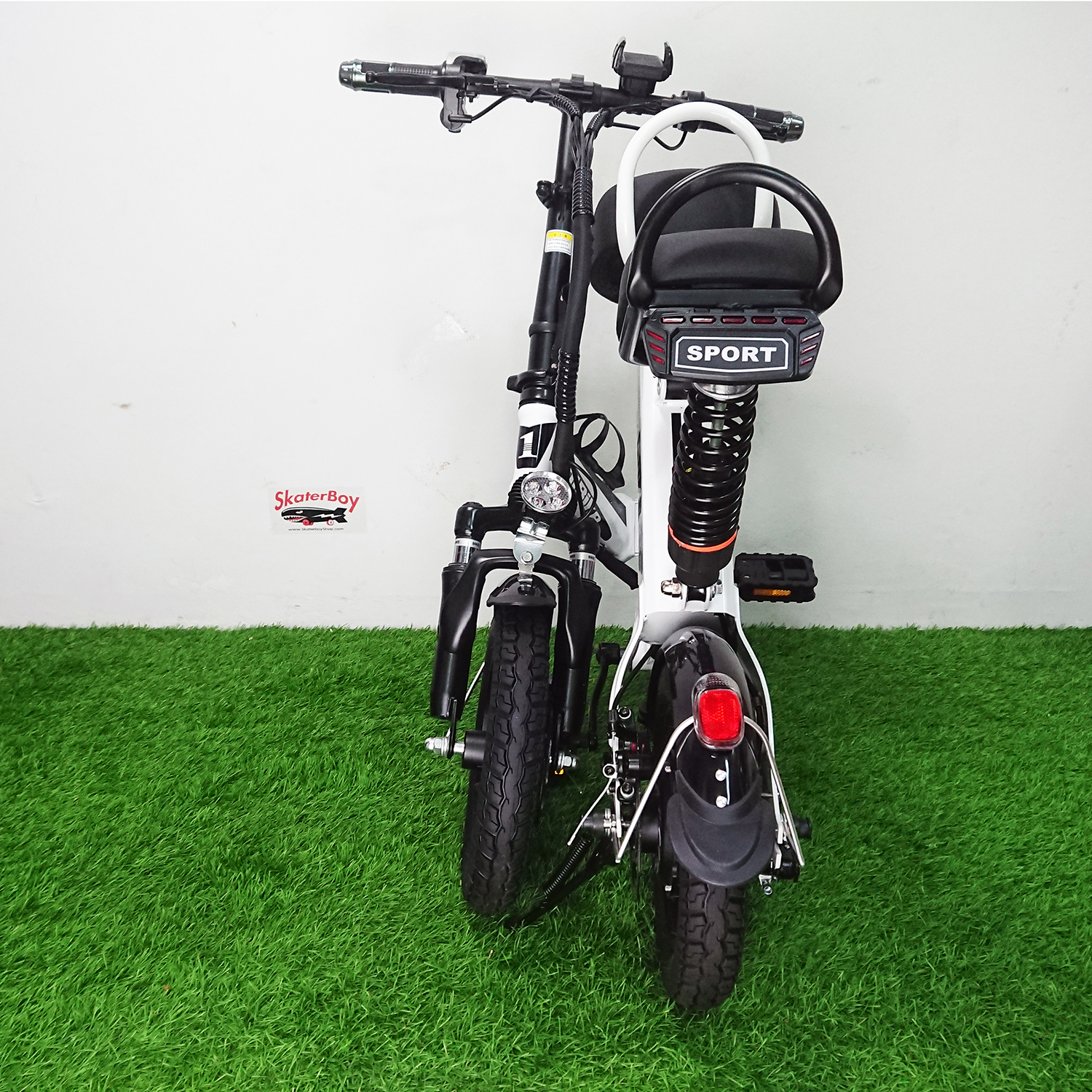 [0801] จักรยานไฟฟ้า รุ่น Mini 2ที่นั้ง พร้อมไฟเบรก แบต 48V รับประกัน6เดือน มี 3 สี ดำ แดง ขาว