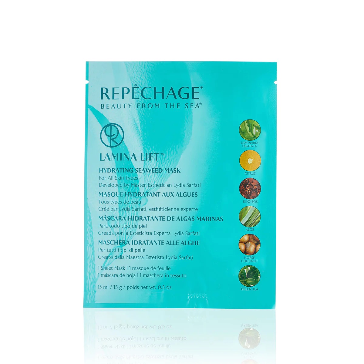 Repechage Lamina Lift™ Hydrating Seaweed Mask Size: 5 sheet masks exp. 19 Dec 2026 0 กก.