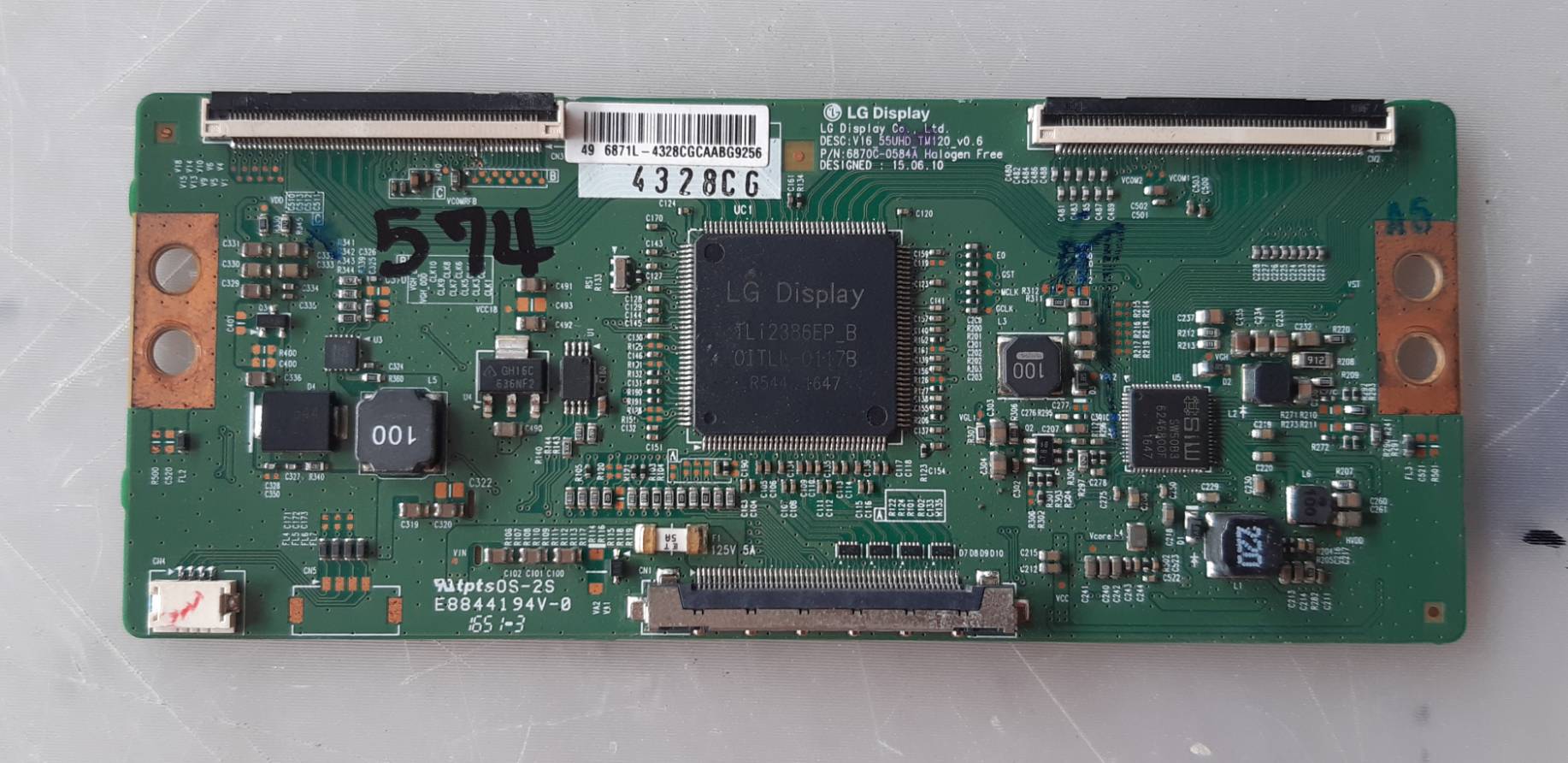 อันที่ 574 TOSHIBA 49U7650VT ทีคอน 6870C-0584A ดีเทสแล้ว