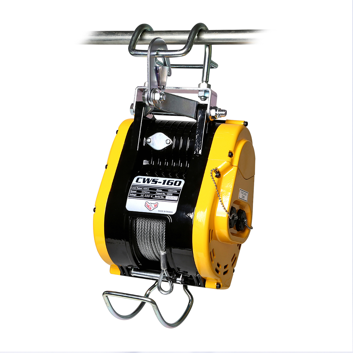 รอกสลิงไฟฟ้าแบบแขวน 160Kg COMEUP รุ่น CWS-160 (มอเตอร์ถ่าน) ไฟ 220V