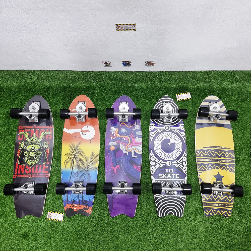 0201 Surf skate custom บอร์ด32นิ้ว แนะนำ สูง160-170cm เซิร์ฟ สเก็ตบอร์ด พร้อมเล่น หลายแบบ