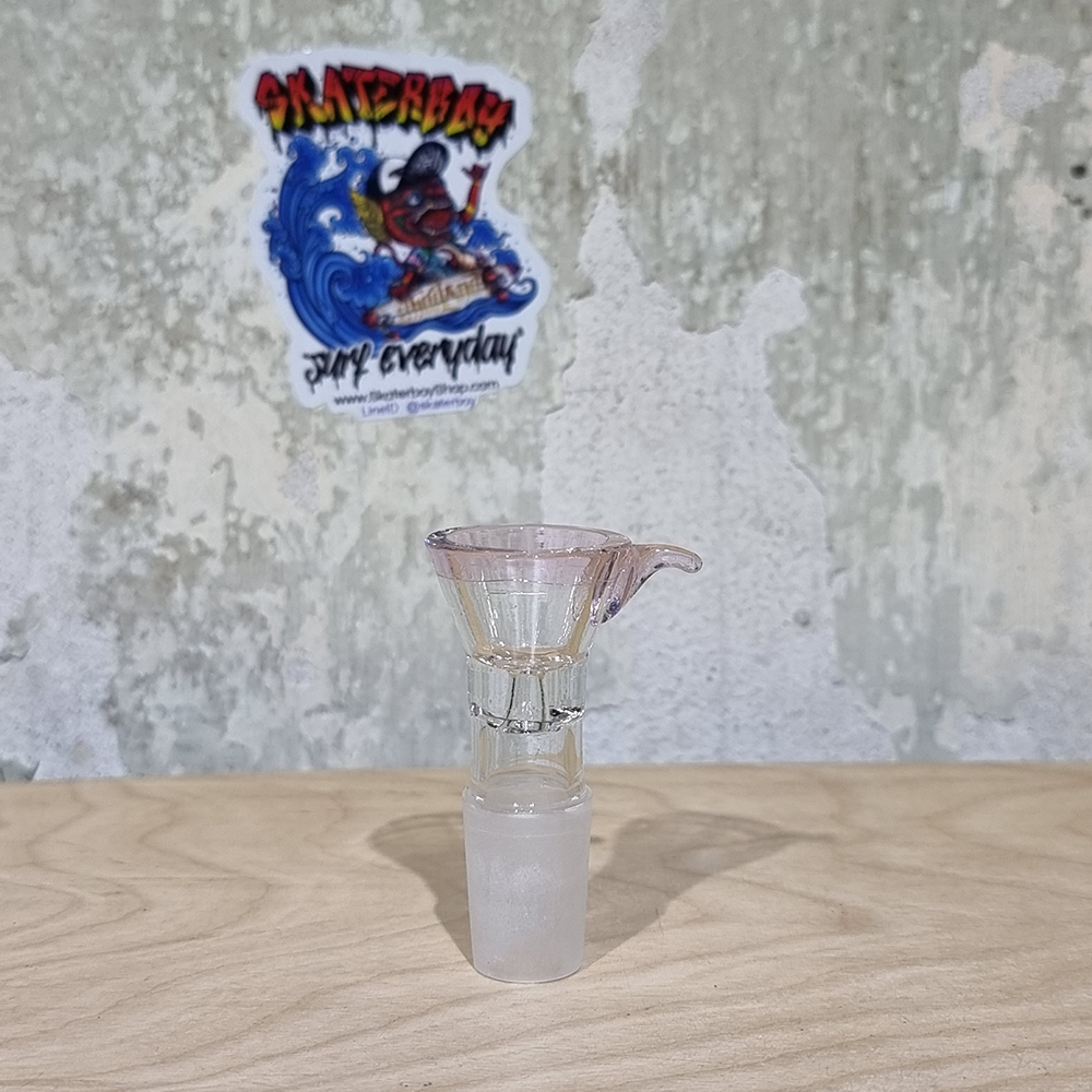 [1005] บัวผัน แก้ว ทรงกรวย มีจงอย จับกันร้อน ขนาด 18mm ขอบสี