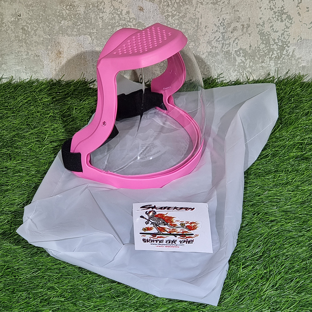 0101 ลด50% face shield ออกกำลังกาย คลุมทั้งหน้า ป้องกันละอองฝอย Airborne ระบายอากาศด้านล่าง