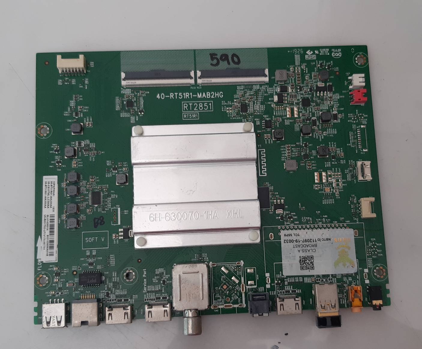 อันที่ 590 TCL 55P8 ซีสเตร็ม 40-RT51R1-MAB2HG ดีเทสแล้ว