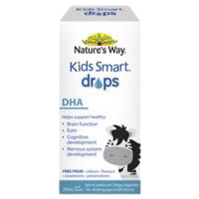 Nature's Way Kids Smart Drops DHA 20ml. เนเจอร์เวย์ คิด สมาร์ท ดรอป ดีเอชเอ 20 มิลลิลิตร