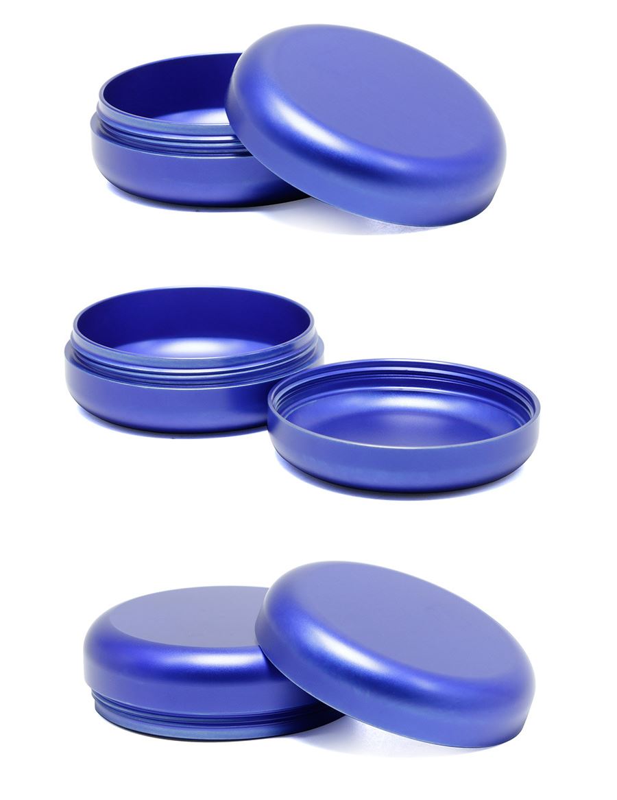 [1003] กล่องเก็บสมุนไพร กลม 2ขนาด Aluminum กันชื้น กันฝุ่น เก็บยา