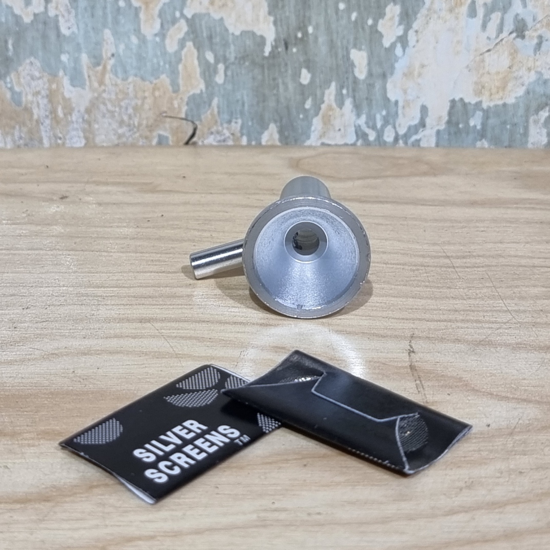 [1005] บัวผัน อลูมิเนียม ชุบสี พร้อม screen ข้อต่อขนาด 14mm มีขาจับกันร้อน โจ๋โลหะ โจ๋เมทัล ไม่มีแตก