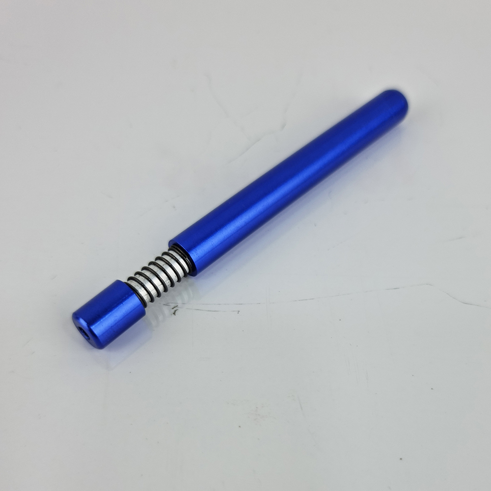 [1006] aluminum Mini Pipe พกพา สปริงกดทำความสะอาดง่าย ยาว 8.2mm