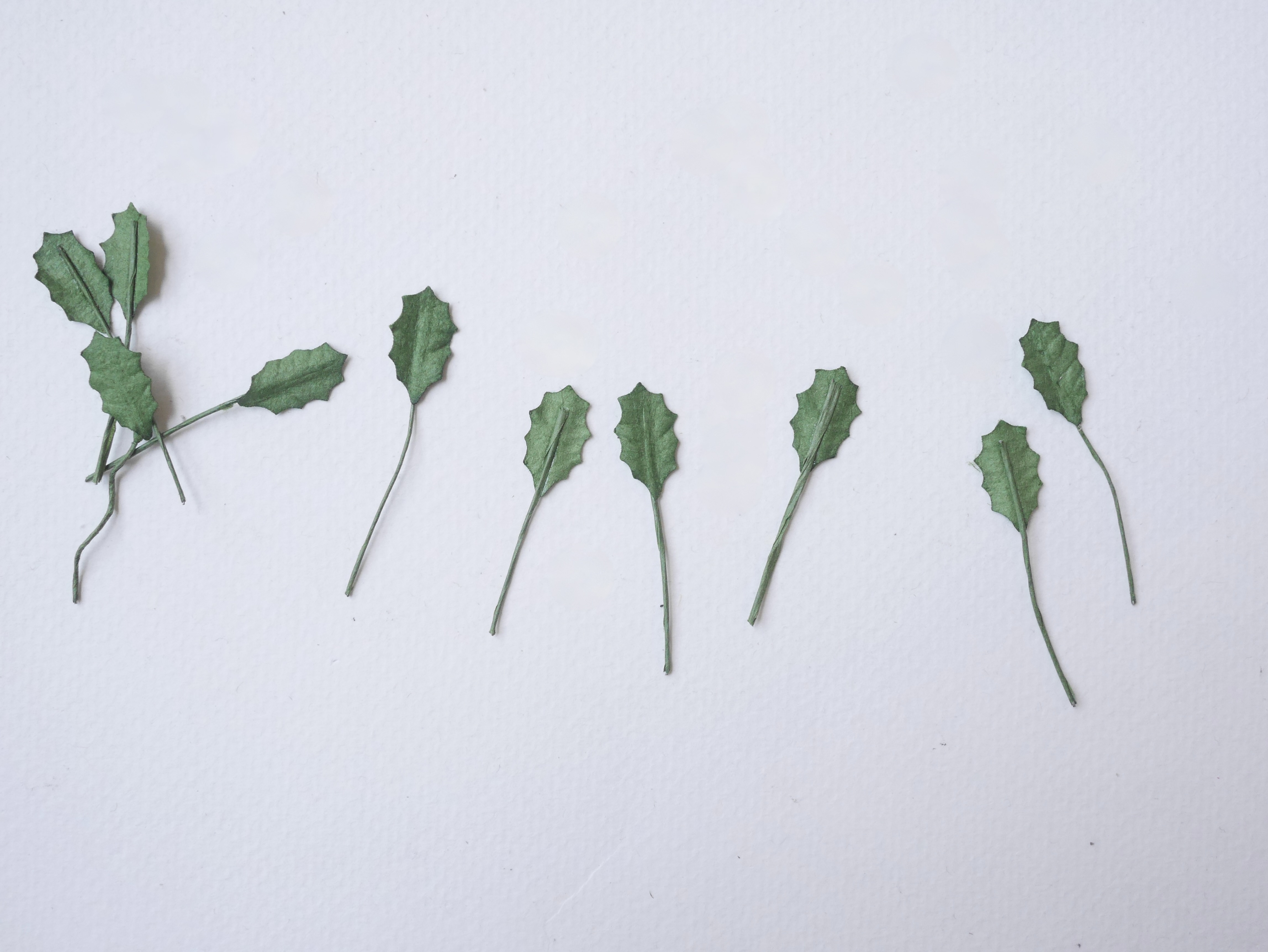 ใบไม้ x'masใบไม้กระดาษสา ราคาส่ง,ใบไม้ ใบchristmas ใบไม้ประดิษฐ์ สำหรับตกแต่ง หรืองานแต่งงาน สีเขียว ขนาด 2 x1.00 cm. จำนวน 100 ใบ