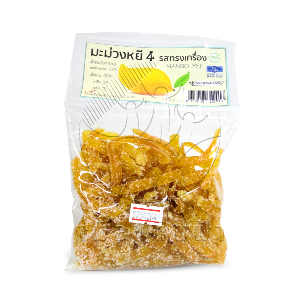 [บ้านรุ้งกินน้ำ] มะม่วงหยี 4 รส 150g."เจ"