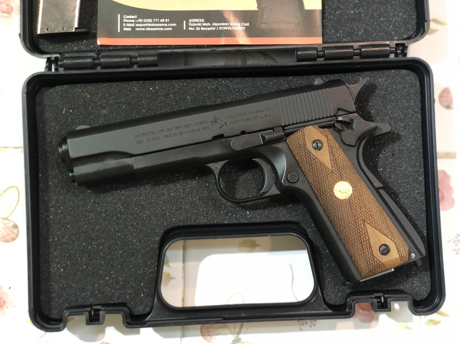 AKSA COLT 1911 ลาย 100 ปี สีดำ