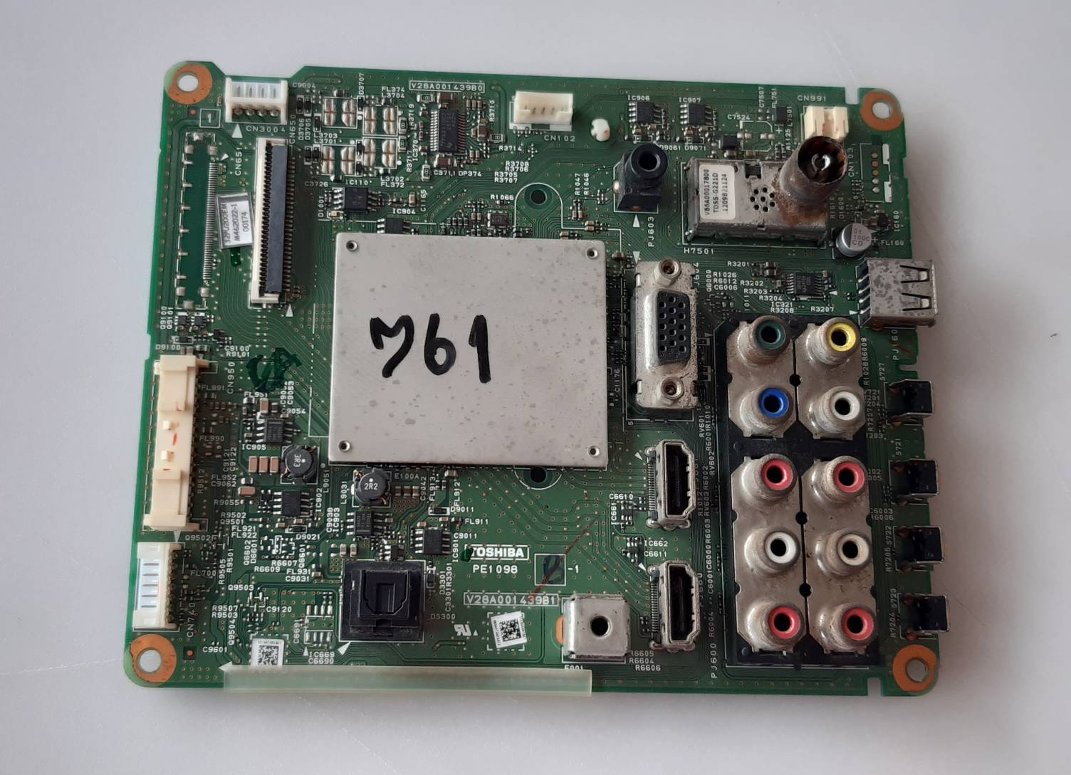อันที่ 761 TOSHIBA 32PU200T ซีสเตร็ม V28A001439B1 30PIN พับ ดีเทสแล้ว