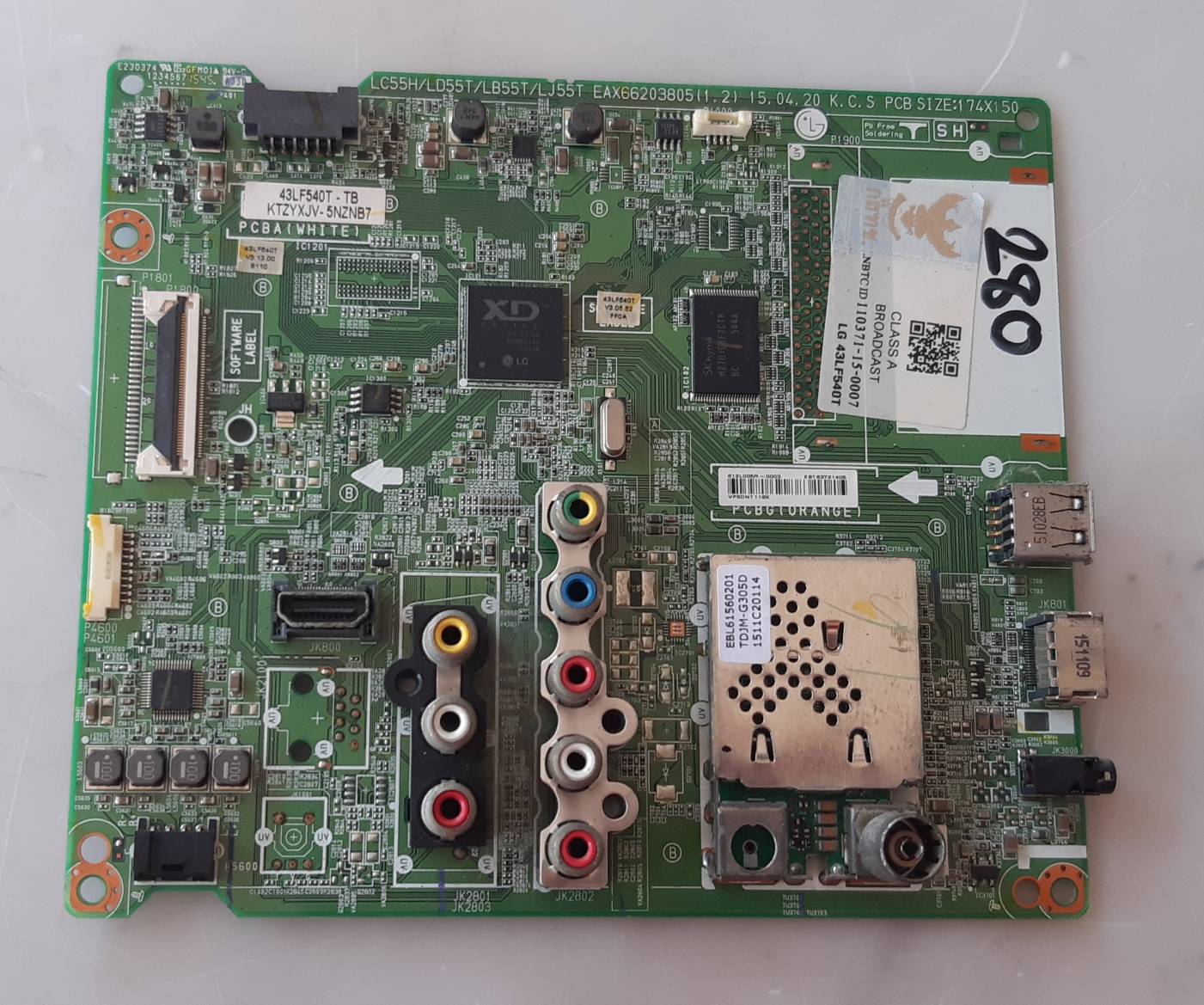 อันที่ 280 LG 43LF540T ซีสเตร็ม EAX66203805 ดิจิตอล ดีเทสแล้ว