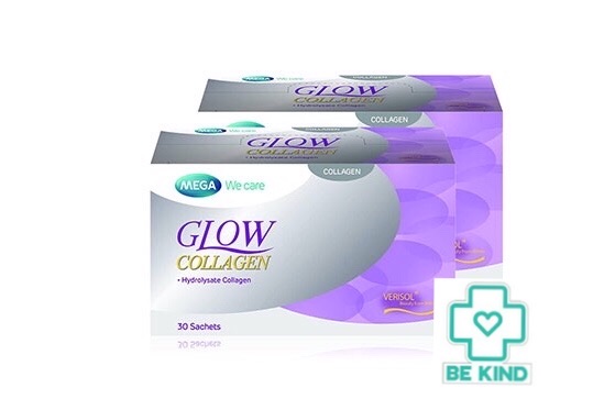 Mega Glow Collagen 30 Sachets เครื่องดื่มผงละลายน้ำคลอลาเจนบำรุงผิว ลดริ้วรอย