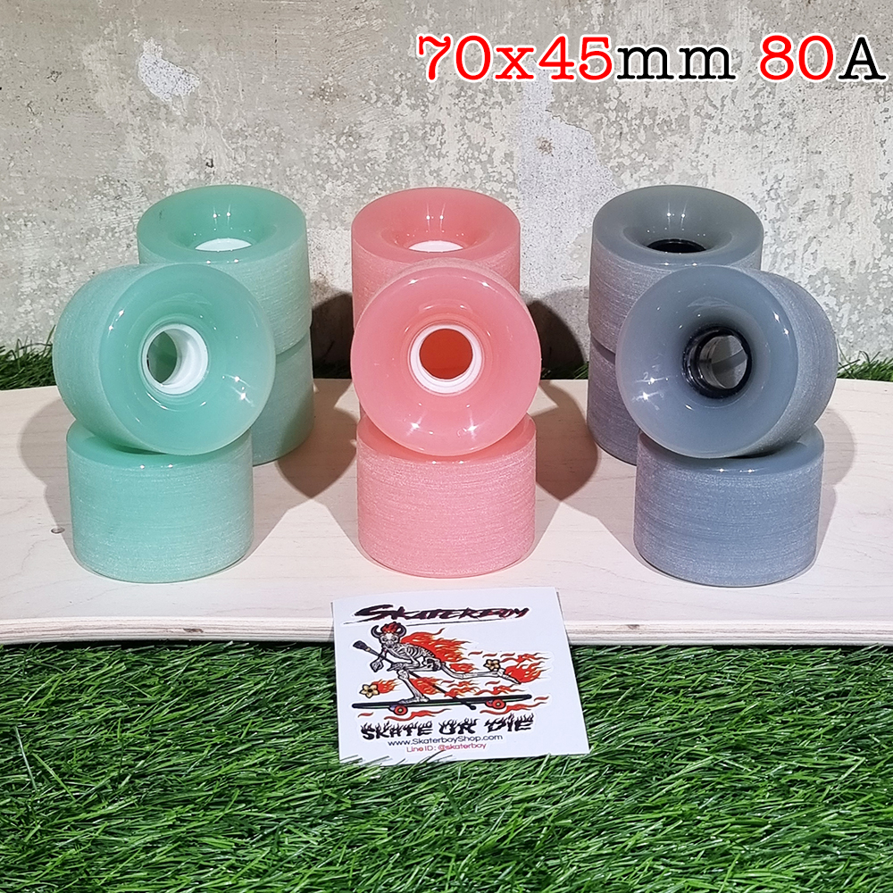 [0317] ล้อสเก็ตบอร์ด surf skate 70x45mm 80A เปิดหน้า สีพาสเทลขุ่น