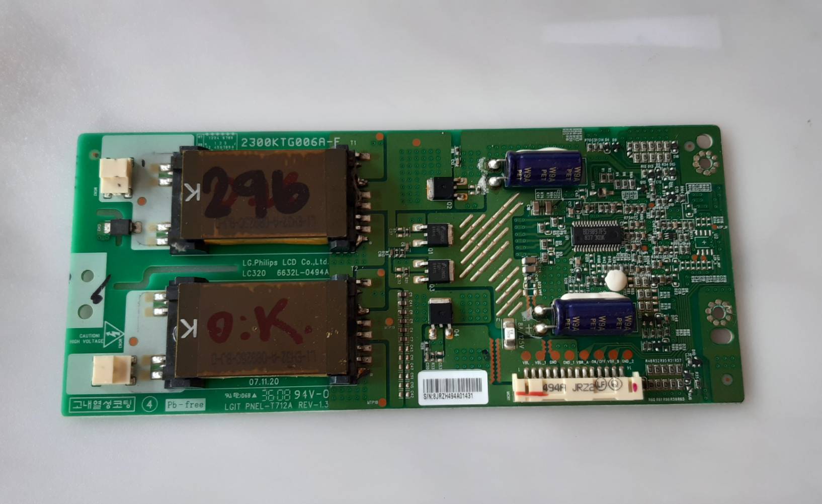 อันที่ 296 LG 32LG30R อินเวอร์เตอร์ 6632L-0494A 2300KTG006A-F ดีเทสแล้ว