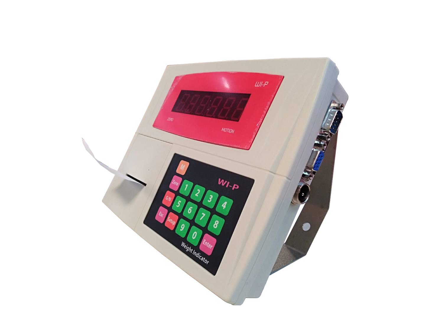 WI-P หัวอ่านที่มีปริ้นท์เตอร์ในตัว ปรินเตอร์เป็นแบบ DOT MATRIX เลือกใช้ได้ทั้งแท่นชั่ง Bench/Floor scale