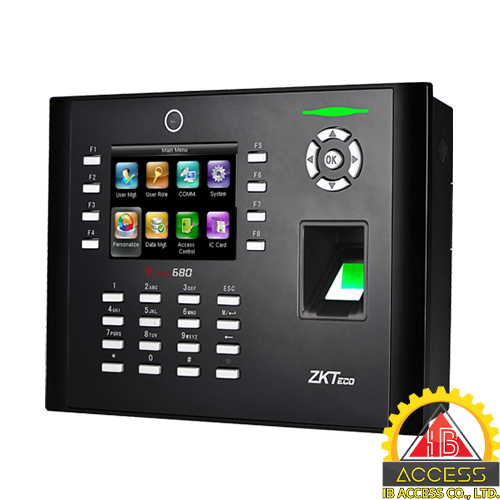 เครื่องสแกนลายนิ้วมือ ยี่ห้อ ZKTeco รุ่น IClock680 รองรับระบบ Access Control