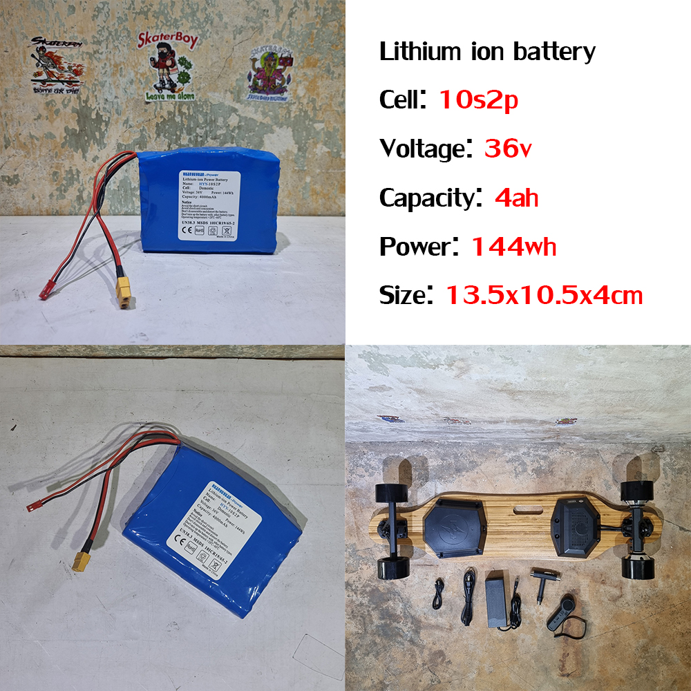 0503 แบตเตอรี่ สเก็ตบอร์ดไฟฟ้า battery Lithium polymer 25V 36V 48V เลือกตามขนาดกล่องแตเตอรี่