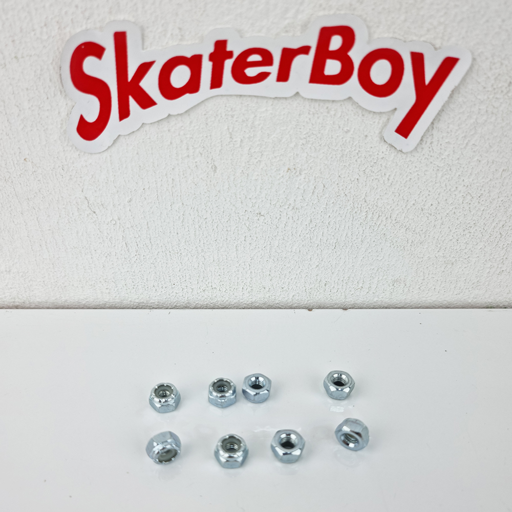 [0309] น็อตตัวเมีย ยึดทรัคสเก็ตบอร์ด สีดำ สีเงิน ใช้กับ skatetool ได้